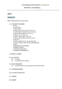 Indice corso - Lingua araba - Lezione