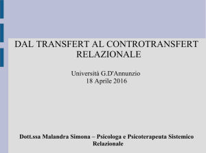 dal transfert al controtransfert relazionale