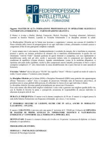 programma master in operatore olistico e naturopatia energetica