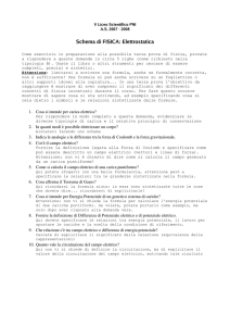 Schema di FISICA: Elettrostatica - collegio arcivescovile bentivoglio