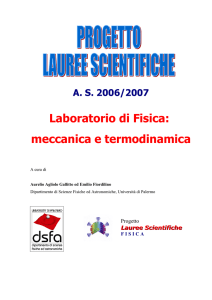 Laboratorio di Fisica: meccanica e termodinamica