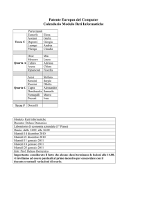 Patente Europea del Computer Calendario Modulo Reti Informatiche