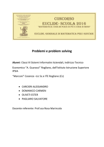 Problemi e problem solving - Euclide. Giornale di matematica per i