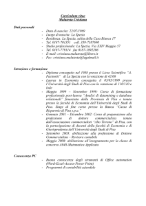Curriculum vitae di Malatesta Cristiana