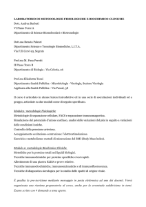 LABORATORIo DI METODOLOGIE FISIOLOGICHE