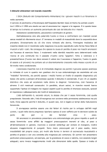 I disturbi alimentari nel mondo maschile