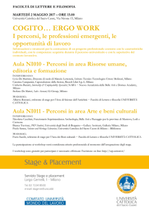 locandina - Università Cattolica del Sacro Cuore
