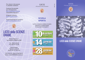 LICEO delle SCIENZE UMANE - Licei “Giovanni da San Giovanni”