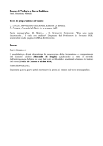Esame di Teologia e Sacra Scrittura
