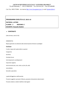Latino 2E - Liceo A. Gramsci