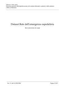 Dataset Rete dell`emergenza ospedaliera