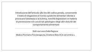 Documentazione fornita dalla Professoressa Laura Dalla