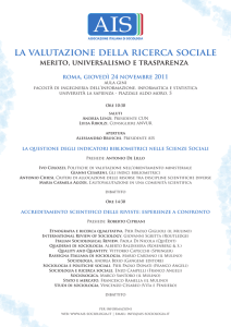 la valutazione della ricerca sociale