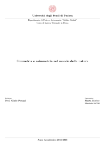 Simmetria e asimmetria nel mondo della natura