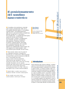 Il posizionamento del sondino naso-enterico