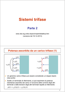 Sistemi trifase - Dipartimento di Ingegneria dell`Energia elettrica e