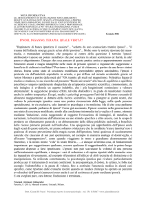 IPNOSI, INGANNO, TERAPIA: QUALE VERITÀ?