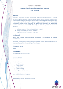 Strumenti per il controllo statistico di processo Cod. 16TEC06