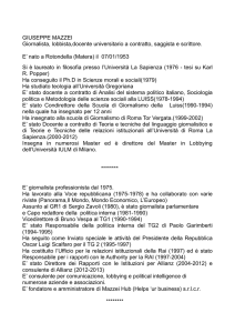 Curriculum Vitae di Giuseppe Mazzei