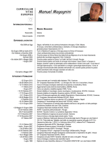 scarica il curriculum - Clinica veterinaria San Francesco