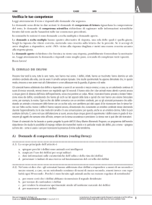 1 1 Verifica le tue competenze A) Domande di competenza di lettura
