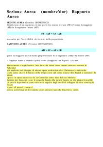 Sezione Aurea (nombre`dor) Rapporto Aureo