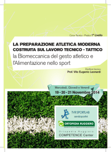 la Biomeccanica del gesto atletico e l`Alimentazione nello sport