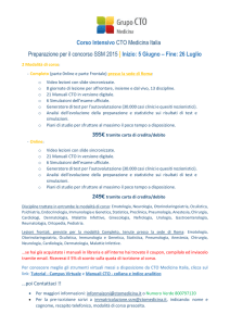 Corso Intensivo CTO Medicina Italia Preparazione per il concorso