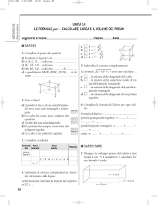 UNITÀ 14 LE FORMULE per... CALCOLARE L`AREA