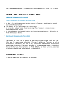 PROGRAMMA PER ESAMI DI IDONEITA` O