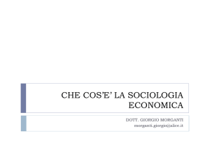 che cos`e` la sociologia economica