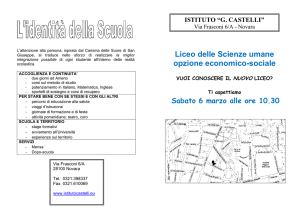Liceo delle Scienze umane opzione economico