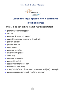 Contenuti di lingua Inglese di tutte le classi PRIME di tutti