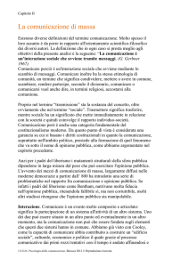 La comunicazione di massa - Dipartimento di Psicologia