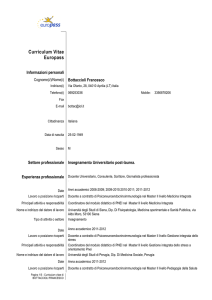 cv BOTTACCIOLI - Università degli Studi dell`Aquila