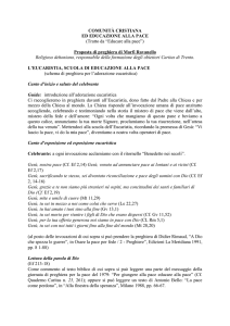 COMUNITÀ CRISTIANA ED EDUCAZIONE ALLA PACE (Tratto da