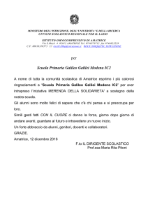 lettera di ringraziamento Galileo Galilei