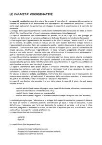 le capacita` coordinative