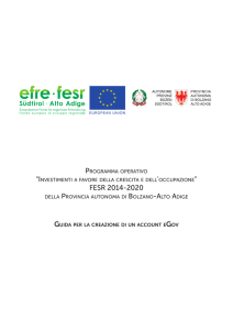 Guida per la creazione di un account eGov