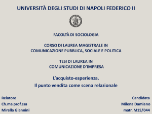 L`acquisto-esperienza di Milena damiano