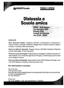 Corso di Formazione “Dislessia e Scuola Amica”