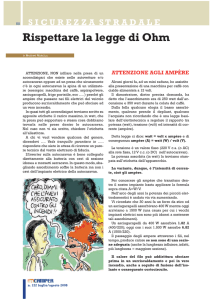 Rispettare la legge di Ohm