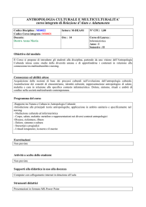 (Antropologia culturale e Multiculturalità)