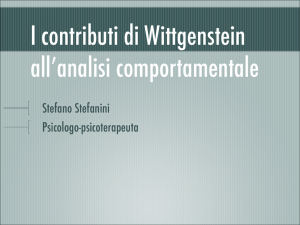 Cenni su Wittgenstein - Psicoterapeuta