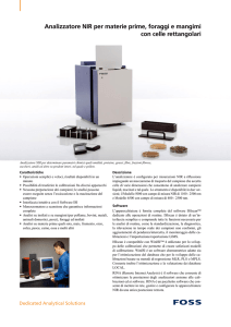 Analizzatore NIR per materie prime, foraggi e mangimi con