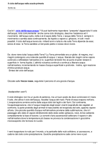 Il ciclo dell`acqua nella scuola primaria