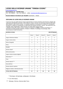 LICEO DELLE SCIENZE UMANE “TERESA CICERI”