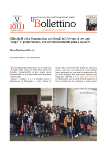 Olimpiadi della Matematica: 100 liceali in Università