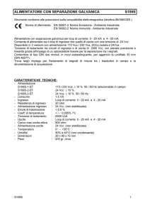 alimentatore con separazione galvanica s109s