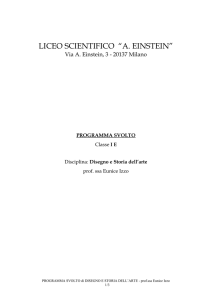 Programma svolto IE - Liceo Scientifico Statale Einstein Milano